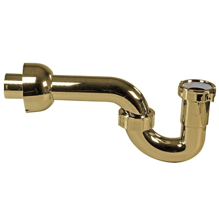 Westbrass Decorative Styrene P-Trap, Polished Brass D401-PF-03